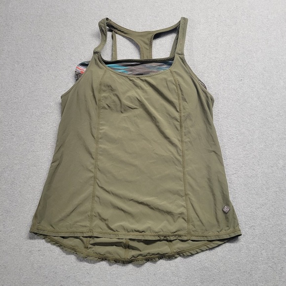 Prana Tops - Prana Womens Olive Green Sway Tank Built In Bra‎ Sleeveless Stretch Size XSmall